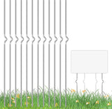 Yard Sign Stakes - 12 Pack Heavy Duty Metal Stake for Christmas Garden Lawn Signs 13" Alternative to H Frame Stake for Sale Signs Outdoor Blank Lawn Posts Estate Garage Sale Yard Sign Holder