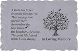 11.8 inches Long Tree of Life Song Polyresin Memorial Garden Stone, Memorial Stones for Loved Ones Outside, Memorial plaques, Sympathy Gifts for Loss of Loved one, Memorial Gifts (Grey Tree)