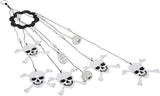 Spoontiques Skull and Crossbones Wind Chime - Outdoor Garden Décor - Decorative Chimes for Yard, Garden, Backyard and Patio Decoration
