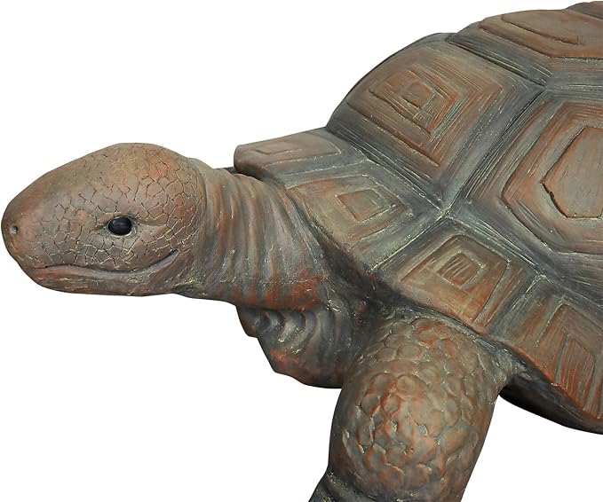 Concrete Garden Tortoise Statues - 34.2" Tortoise Statue Home Decor, Yard Outdoor Statue for Home and Garden Decor, Brown