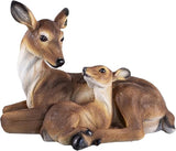 14.9 Inch Mother and Fawn Deer Statue & Deer Decoy - Outdoor Garden Lawn Decoration — Suitable for Yard/Patio/Christmas Decor, Ideal Gift for Female Garden Enthusiasts