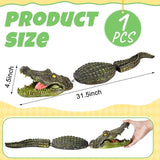 Sotiff 31.5 Inches Floating Alligator Decoy Floating Crocodile Decoy for Pool Fake Alligator Pool Float Statue Garden Animal Figurines Water Pond Decorations for Pond Outdoor Yard, Green