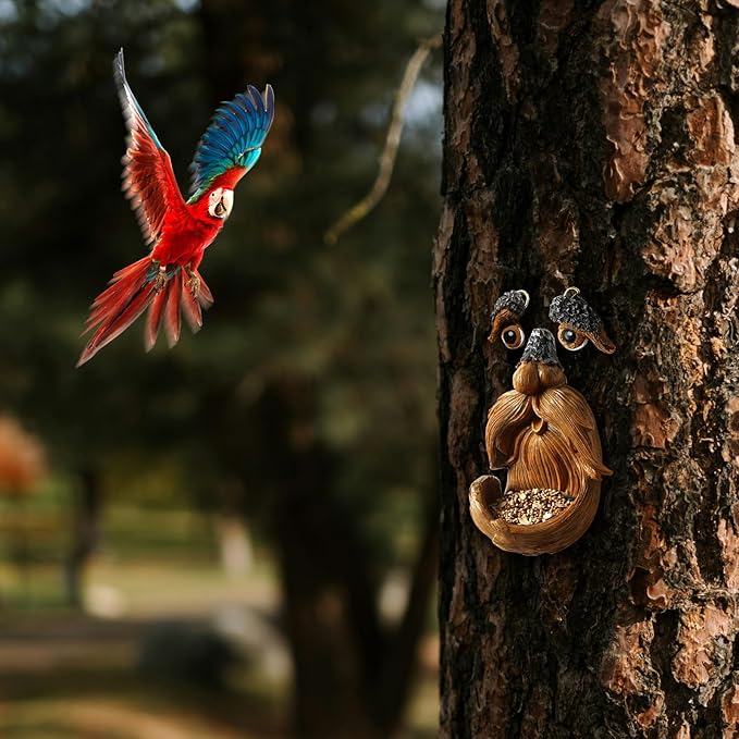 Playful Tree Faces Decor Outdoor (6.3" Tall), Whimsical Tree Decorations Outdoor for Gardens & Yards, Adding Personality to Nature for Your Lawn & Garden Ornaments (Small)