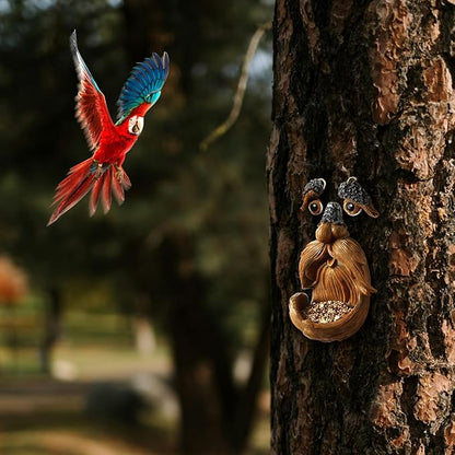 Playful Tree Faces Decor Outdoor (6.3" Tall), Whimsical Tree Decorations Outdoor for Gardens & Yards, Adding Personality to Nature for Your Lawn & Garden Ornaments (Small)