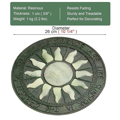 Luminous Garden Stepping Stone, Retro Style Outdoor Backyards Pathway Décor Step Stones, Weatherproof Garden Landscaping Decorative Stone (Size : Style5)