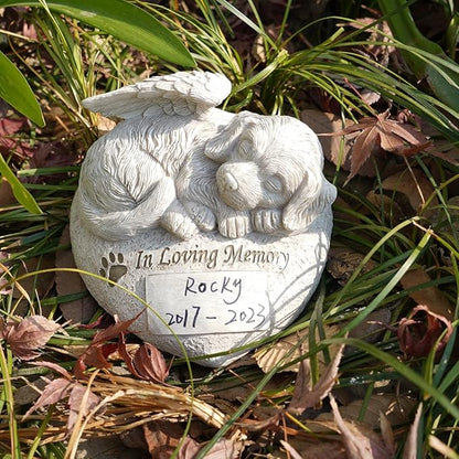DIY Pet Memorial Stone - Personalized Outdoor Garden Memorial Gift for Loss of Dog, Customizable Keepsake for Pet Lovers(Dog)