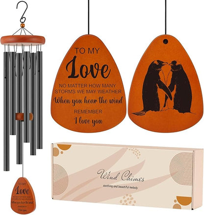 Valentines Day Gifts for Her Him Boyfriend Girlfriend Wife Husband Women Men, Romantic Gifts for Mothers Day, Fathers Day, Birthday, Wedding, Anniversary, Christmas, 32 Inch Wind Chimes Gift