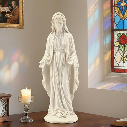 Virgin Mary Statue Outdoor, 29.4" H Garden Statue, Blessed Mother Mary Statues Catholic, Durable Weather Large Statue of Our Lady Mary for Patio Yard Home Decor