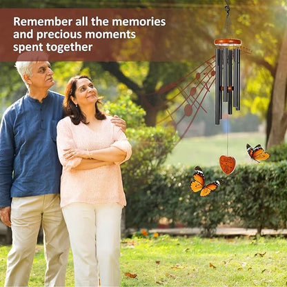 Sympathy Wind Chimes, 32" Memorial Wind Chime for Loss of Loved One Prime, Meaningful Condolence Bereavement Rememberance Gifts for Loss of Father Mother Outdoor Deco Garden