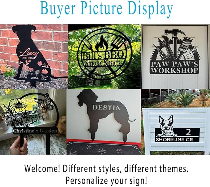 Custom Weimaraner Dog Garden Stake, Personalized Weimaraner Dog Metal Signs, Memorial Dog Sculpture, Dog Silhouette Stake Outdoor Lawn Ornaments, Dog Garden Decor, Customized