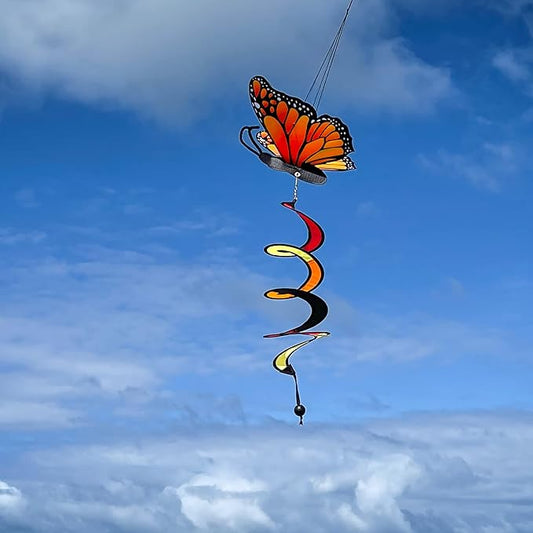 In the Breeze Monarch Butterfly Theme Twister Outdoor Hanging Decoration, 4289