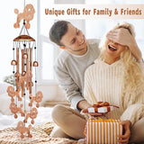 GDNSFIT Poodle Wind Chimes for Outside, Metal Windchimes Outdoors, Poodle Gifts for Women/Men, Memorial/Birthday Gifts, Garden Decor for Outside, Patio or Yard, Durable Chimes for Outdoors