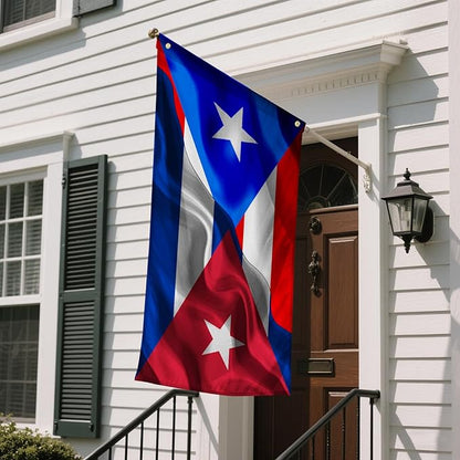 Puerto Rican Puerto Rico And Cuba Cuban Flag 3x5 Ft Double-Sided Printed Indoor/Outdoor Flag Polyester Fabric Decorative Banner With 2 Brass Grommets 3x5 Foot National Flags For Outside