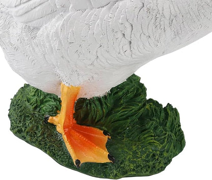 Garden Statues Goose Figurine Farm Animal Sculpture Lifelike Outdoor Statue for Pond Garden Decor Unique Design with Vibrant Colors Yard Ornaments Decor