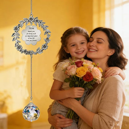 Thank You Gifts for Mom,Suncatcher Birthday from Daughter Son, Sun Catcher Gifts for Christmas Birthday Mothers Day Thanksgiving (Mom)