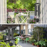 Wind Chimes for Outside Deep Tone, 38" Large WindChimes with 6 Tubes, 100% Rustproof Aluminum, Memorial Gift or Garden Patio Porch and Outdoor Décor(Silver)