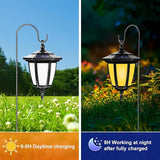Viewsun 34 Inch Solar Hanging Lights, Shepherd Hook Lights with 4 Lighting Modes Waterproof Outdoor Decorative Solar Lantern Lights for Garden Decor, Patio, Backyard, Pathway, 6 Pack