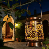 Hummingbird Solar Light Outdoor Waterproof Hanging, Hummingbird Garden Decoration Metal led Solar Light, Suitable for Garden Patio Lawn Path, Ladies mom Grandma Outdoor Lantern Decoration