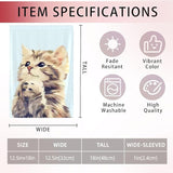 Cat Garden Flag Vertical Double Sided 12x18inch Small Cute Cat Garden Flag for Outside Farmhouse Seasonal Holiday Yard Decor