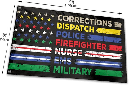 No One Fights Alone Flag 3 X 5 Ft Polyester with Brass Grommets For Lawn Patio Yard Garden Home Outdoor Decor Fade Resistant Banner