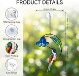 Hummingbird Gifts for Women, Hummingbird Sun Catcher for Window Hanging, Mothers Day for Mom Grandma Bird Lovers, Spring Suncatcher Garden Decor for Indoor Outdoor Windows(4)