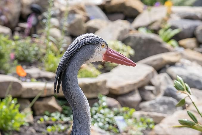 Pond H2o Blue Heron Decoy with Legs & Stake 30'' (76cm) Tall, Adult Blue Heron Statue for Backyard Koi Fish Ponds, Yards & Water Gardens