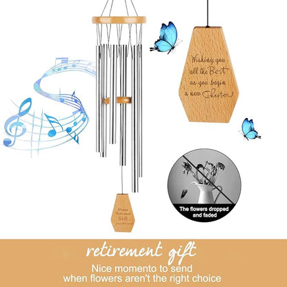 Retirement Gifts for Men Women 2026 Wind Chimes, Women Men Retired Gift, Colleague Coworker Retirement Gift for Teachers Nurses Doctors, Going Away Retired Gifts for Coworkers Teachers Friends