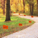 Zozen 100Pack Marking Flags, 60 Orange & 20 Green & 20 Blue, Writable / 15x4x5 Inch, Yard Flags for Lawn & Irrigation & Landscape & Sprinkler & Survey & Dog Training.