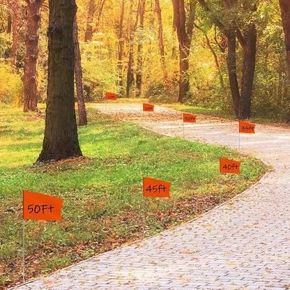 Zozen 100Pack Marking Flags, 60 Orange & 20 Green & 20 Blue, Writable / 15x4x5 Inch, Yard Flags for Lawn & Irrigation & Landscape & Sprinkler & Survey & Dog Training.