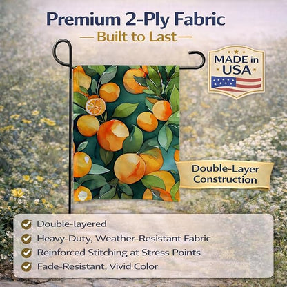 Caroline's Treasures Florida Orange Blossom in Watercolor Garden Flag Mailbox Flag Decorative Yard Flag Banner Outside Patio Artwork Yard Flower Beds, Garden Size, Multicolor
