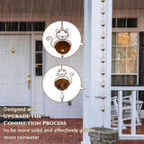 10.53ft Rain Chain for Outside, Rain Chain with 10 Cat Cups, Adjustable Rain Catcher Chain for Outside, Replacement Downspout for Gutters, Eaves, Drainage