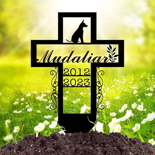 Golden Retriever Loss Metal Memorial Stakes,Custom Memorial Metal Sign with Name Year,Pet Grave Marker Ornament for Cemetery,Golden Retriever Dog Metal Plaque,Pet Loss Sympathy Gifts