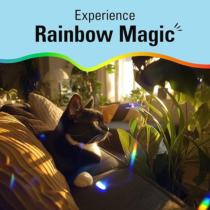 Kikkerland Solar Powered Rainbow Maker – Prism Suncatcher, Fun Home Window Decor – Unique Gift for Christmas & Birthdays – Heart Shaped