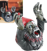 Zombie Garden Gnomes Zombie Dwarf, Garden Statue Sculpture Evil Scary Outdoor Halloween Decoration Ornament Horror Zombie Dead Gnome Zombie Gnome for Indoor and Outdoor Patio Use