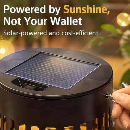 Decorative Solar Mandala Lights, Metal Solar Powered Waterproof Wall & Fence Lights for Garden, Patio, Backyard, Step & Post Decor with Mandala Design (4pcs,Warm Light)