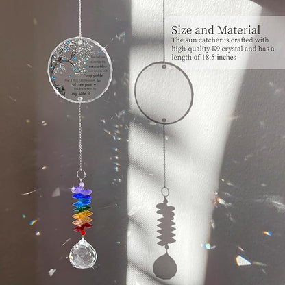 Memorial Suncatcher Ornament Sympathy Gift for Loss of Loved One - Crystal Rainbow Maker - Bereavement Keepsake - Hanging Crystal Decor - Loss of Family Friend Pet