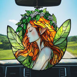 Healing Fairy Acrylic Suncatcher Stained Glass Effect Window Car Hanging Christmas Ornament Indoor Outdoor Decor Garden Sun Catcher Panel for Fairy Lover for Women Mom Grandma