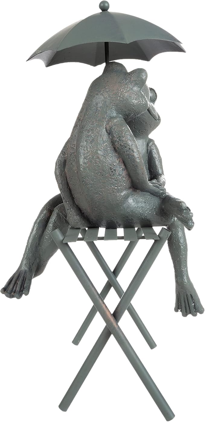 Frog Couple Statue-Resin Romantic Animal Figurine for Outdoor Lawn and Garden D?cor-Great for Flower Beds, Fairy Gardens, and More by Pure Garden