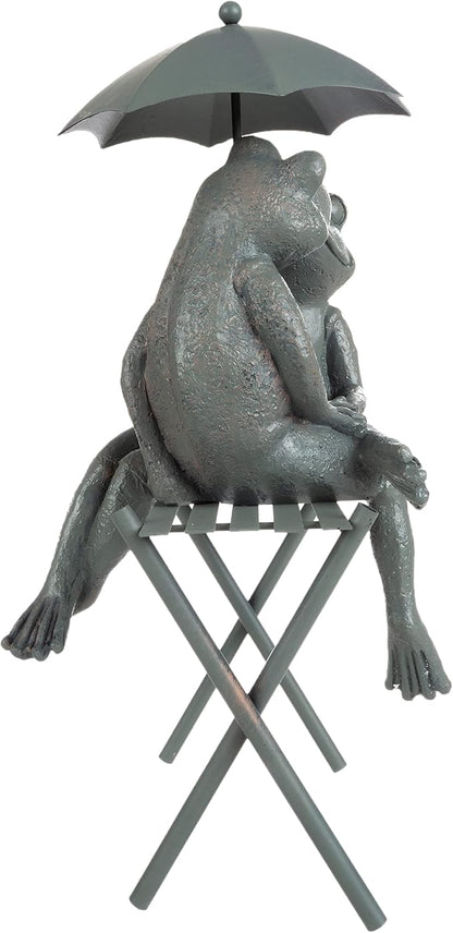 Frog Couple Statue-Resin Romantic Animal Figurine for Outdoor Lawn and Garden D?cor-Great for Flower Beds, Fairy Gardens, and More by Pure Garden