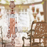 Wind Chimes Outdoor Clearance, Ukulork Owl Aluminum Tube Windchime with S Hook,Patio Garden Decor, Housewarming Gift.