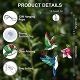 Hummingbird Gifts for Women, Hummingbird Sun Catcher for Window Hanging, Mothers Day for Mom Grandma Bird Lovers, Spring Suncatcher Garden Decor for Indoor Outdoor Windows(2)