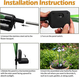 Hoikwo Solar Garden Lights 4 Pack, Swaying Butterfly Flower Stakes Outdoor, Lifelike Butterflies and Flowers with 6 LED Warm Lights, Solar Lights Decor for Yard, Patio, Garden, Pathway