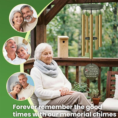 Personalized Sympathy Wind Chime, Sympathy Gifts for Loss of Loved One, Cardinal Wind Chimes, Loss of Mother Memorial Gift,Memorial Wind Chimes Deep Tone, Product in USA