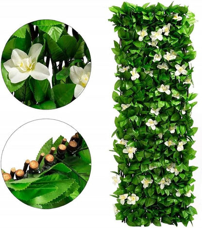 DOEWORKS Expandable Fence Privacy Screen for Balcony Patio Outdoor, Faux Ivy Fencing Panel for Backdrop Garden Backyard Home Decorations - 1PACK