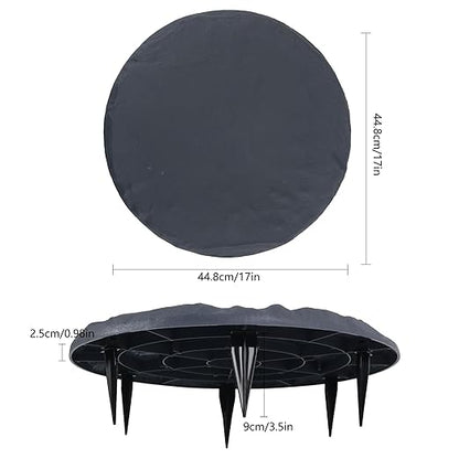 4Pcs Large Stepping Stones Outdoor Garden Walkway, Durable Plastic Pavers for Patio, Pathway, and Landscaping, Weatherproof Stepping Stones with Ground Stakes for Easy Installation