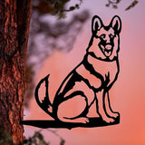 Metal Garden Dog Statue Ornament Gift Metal Art Dog Silhouette Decoration Steel Dogs Statue Decorative Garden Stakes for Yard, Lawn, Patio, Pathway(German Shepherd)