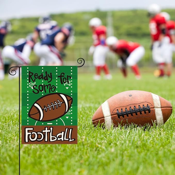 AVOIN colorlife Ready For Some Football Garden Flag 12x18 Inch Double Sided, The Big Game Sunday Yard Outdoor Flag