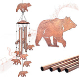 Bear Wind Chimes for Outside,Bear Gifts for Women/Men/Sympathy Gift/Memorial/Festival Birthday Metal windchimes Outdoors/Indoors,Patio,Garden Decor,Yard,Home Decor,Porch