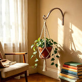 LOOGI Hanging Plant Bracket, Wall Hook Plant Hanger 6 Inch Decorative Hooks for Indoor Planter Lantern, Outdoor Bird Feeder Wind Chime (Gold, 8 Inch C)