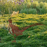 Pheasant Metal Garden Stake - 11.81" Realistic Bird Yard Art, Handcrafted Outdoor Metal Sculpture for Gardens, Patios & Walkways, Durable Floor Decor for Bird Lovers & Nature Enthusiasts